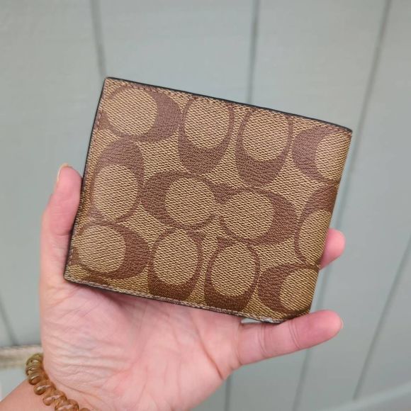 Coach 3 In 1 Wallet In Signature Canvas With Varsity Motif - Picture 3 of 7